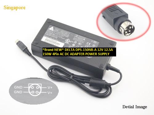 *Brand NEW* DELTA 12V 12.5A DPS-150NB-A 150W 4Pin AC DC ADAPTER POWER SUPPLY - Click Image to Close